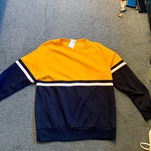 Yellow Striped Sweatshirt